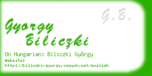 gyorgy biliczki business card