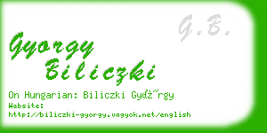 gyorgy biliczki business card